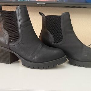 MIA Black Heeled Ankle Boots